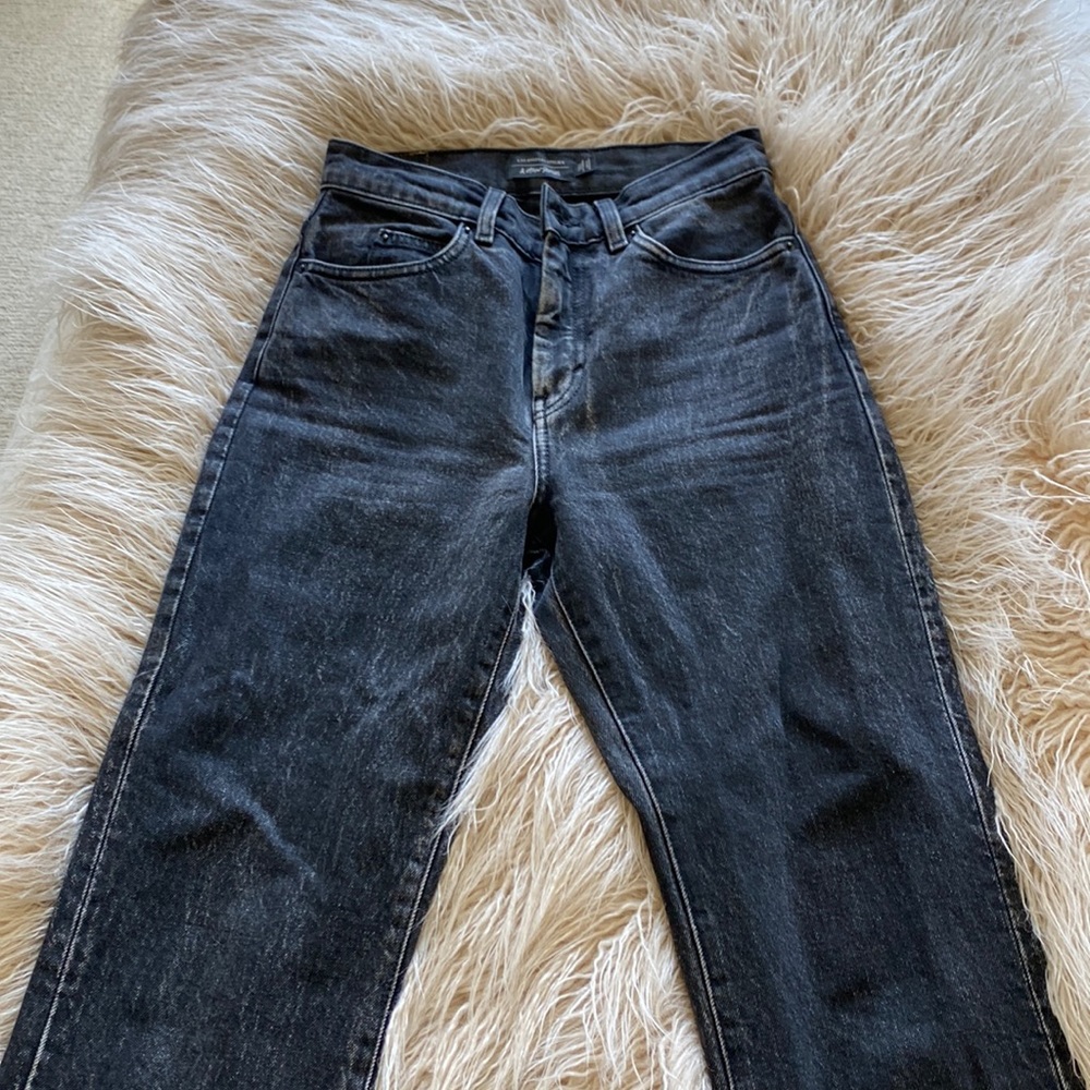 &Other stories black denim straight leg size 25